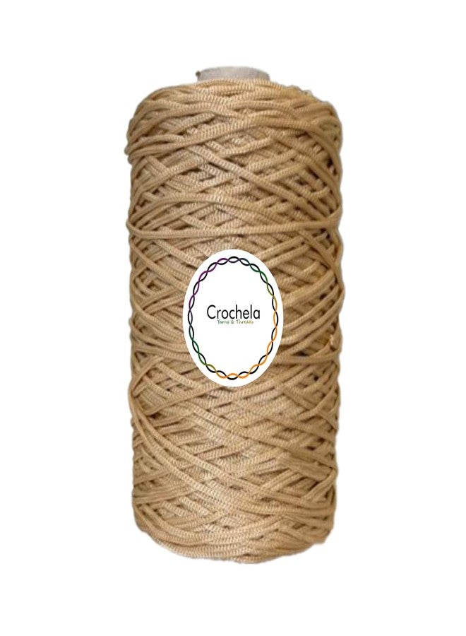 Crochela 2 MM Nylon Macrame Cord/Thread/Dori (Purse Thread) (200 Grams | 150 Meters) for Jewellery Making, Bags, Bracelet and Many Other DIY Crafts (Gold) - Image 1